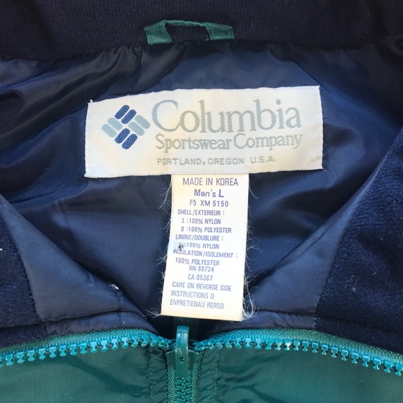 Mens Blue Columbia Sportswear Windbreaker Jacket L - Picture 5 of 5